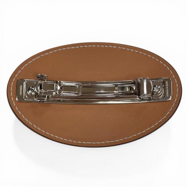 極美品◇HERMES エルメス エヴリン GM ゴールド Hロゴ 現行品 バレッタ ヘアアクセサリー 箱付き フランス製 レディース_2