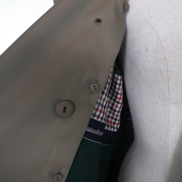 未使用品☆Aquascutum アクアスキュータム 5021350101-45 ウールライナー付 ハーフ トレンチコート カーキ 6 日本製 正規品 レディース_4