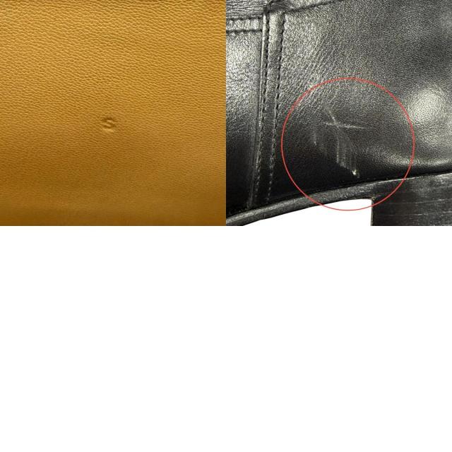 美品◇HERMES エルメス チャンキーヒール ラウンドトゥ レザー ロングブーツ ブラック 37.5 イタリア製 レディース_9