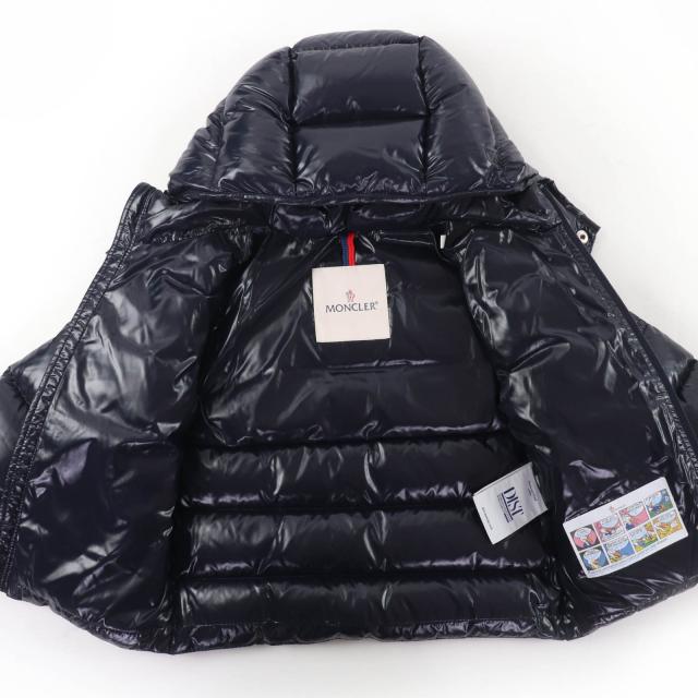未使用品☆MONCLER モンクレール 2024年製 MAYA ロゴワッペン・フード付 ダウンジャケット ネイビー 2anni92cm 正規品 キッズ_3
