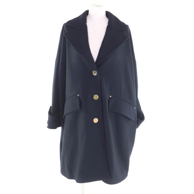 極美品★マッキントッシュ 24AW L242MO1149FM2K HUMBIE CHESTER COCOON ウール100％ ロゴボタン付 チェスターコート 4 ハンガー付 正規品