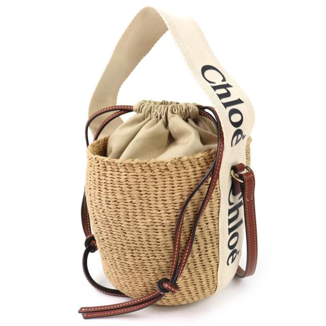 極美品△Chloe クロエ CHC23AS381L1826Y Woody スモールバスケット 