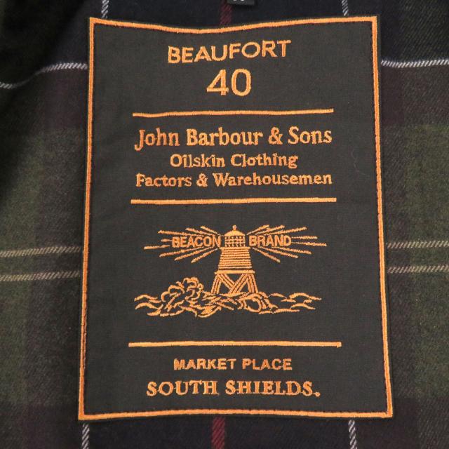 美品□Barbour バブアー 23AW 232MWX2254 BEAUFORT WAX JACKET 40周年限定モデル ワックスジャケット カーキ 38 イギリス製 正規品_8