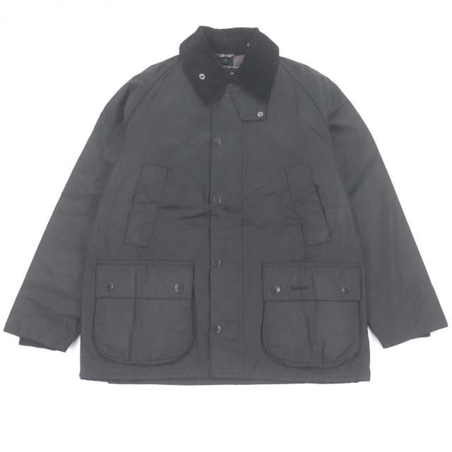 美品□Barbour バブアー 25AW 252MWX0018 BEDALE ビデイル 襟コーデュロイ ワックスジャケット ブラック 38 イギリス製 正規品 メンズ