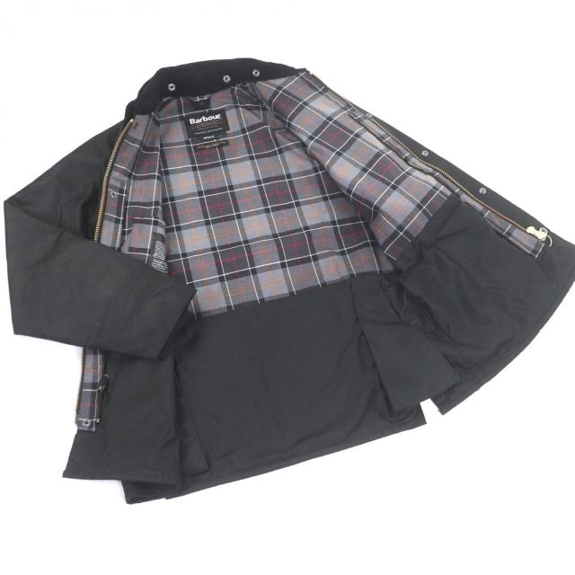 美品□Barbour バブアー 25AW 252MWX0018 BEDALE ビデイル 襟コーデュロイ ワックスジャケット ブラック 38 イギリス製 正規品 メンズ_2