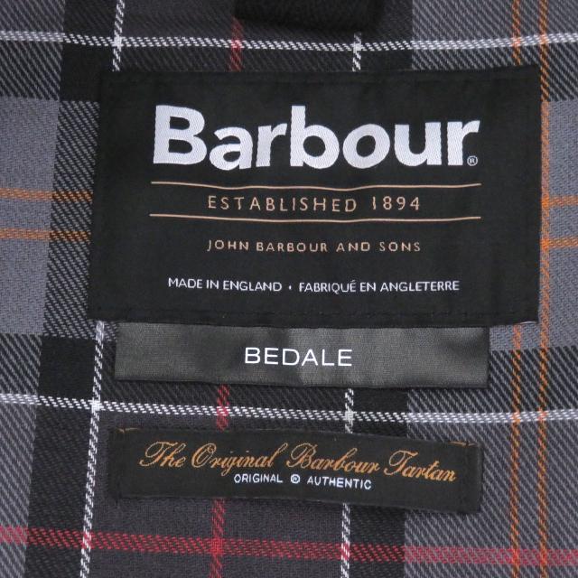 美品□Barbour バブアー 25AW 252MWX0018 BEDALE ビデイル 襟コーデュロイ ワックスジャケット ブラック 38 イギリス製 正規品 メンズ_6