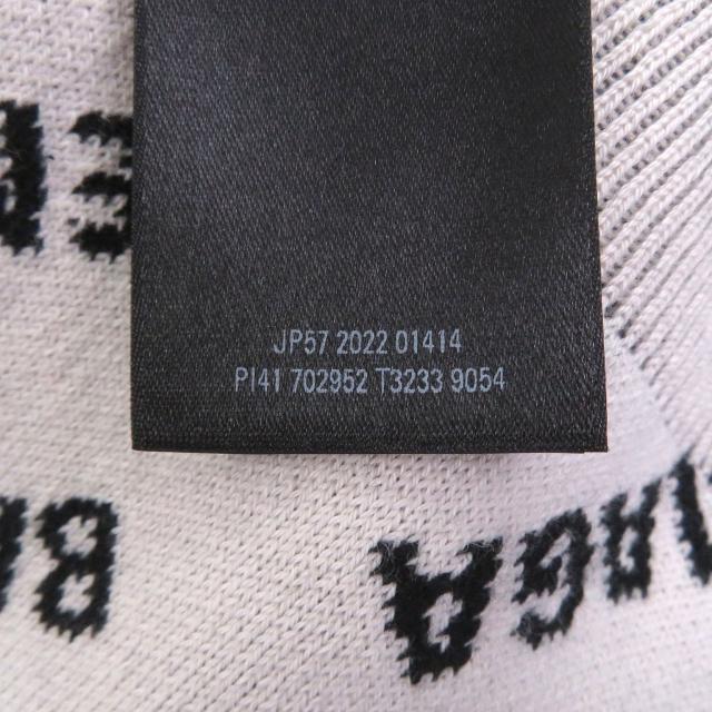 未使用品□BALENCIAGA バレンシアガ 702952 All Over Logo Sweaters オールオーバーロゴ 総柄 セーター アイボリー XS イタリア製 正規品