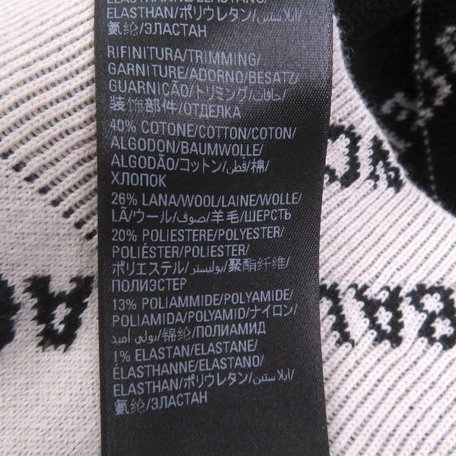 未使用品□BALENCIAGA バレンシアガ 702952 All Over Logo Sweaters オールオーバーロゴ 総柄 セーター アイボリー XS イタリア製 正規品
