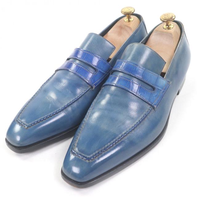 美品□Berluti ベルルッティ アンディ パティーヌレザー クロコダイル 
