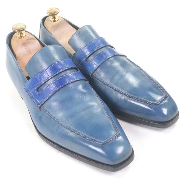 美品□Berluti ベルルッティ アンディ パティーヌレザー クロコダイル