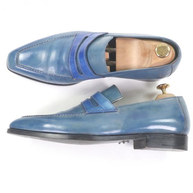 美品□Berluti ベルルッティ アンディ パティーヌレザー クロコダイル