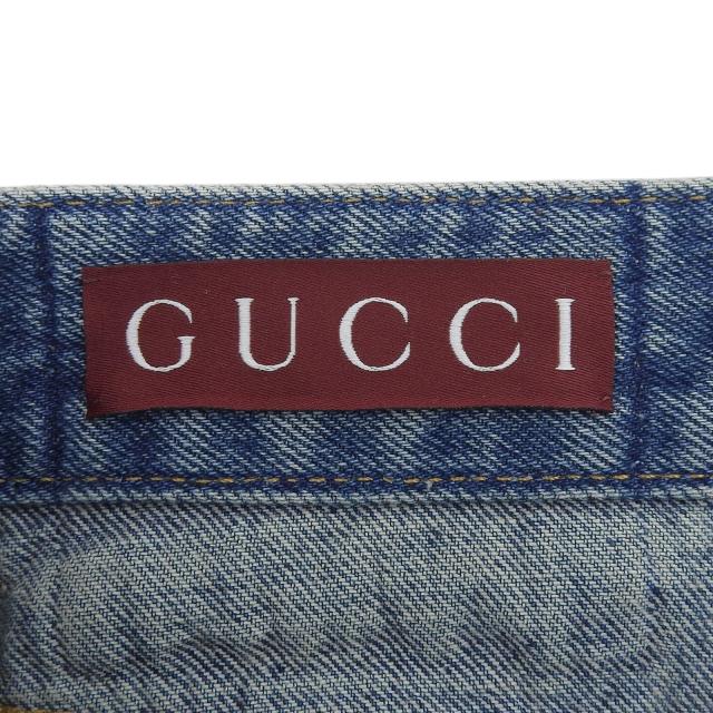 極美品△GUCCI グッチ 785760 コットン100％ ロゴデザイン ショート 