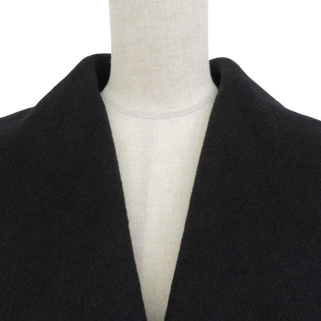 美品▲Michael Kors マイケルコース 77Q5443M22 MKシグネチャー ダブルフェイス ベルト付 ロングラップ コート ブラック グレー M 正規品_2