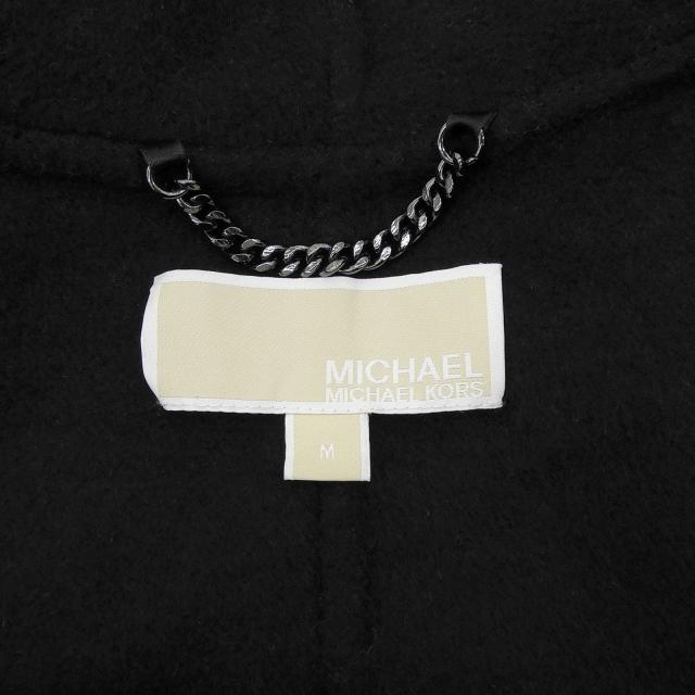 美品▲Michael Kors マイケルコース 77Q5443M22 MKシグネチャー ダブルフェイス ベルト付 ロングラップ コート ブラック グレー M 正規品_6