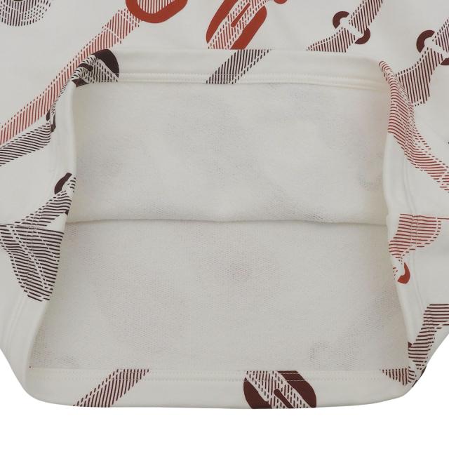 極美品▲HERMES エルメス 2025年製 5E4317DB コーチング リミックス コットン100％ ブラン ナチュレル ドローストリング ミニスカート 36