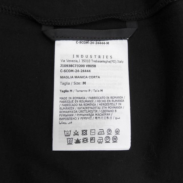 未使用品▲MONCLER モンクレール 2024年製 コットン100％ ロゴワッペン付き クルーネック 半袖Ｔシャツ ブラック M 正規品 レディース_6