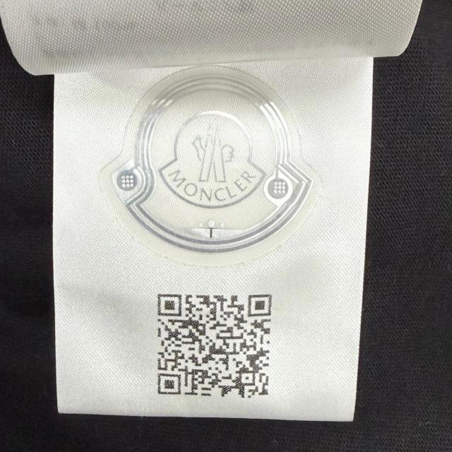 未使用品▲MONCLER モンクレール 2024年製 コットン100％ ロゴワッペン付き クルーネック 半袖Ｔシャツ ブラック M 正規品 レディース_8