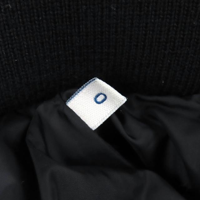 美品△MONCLER モンクレール DIMITRI ロゴワッペン ラムレザー切り替え スタンドカラー ライダース ダウンジャケット 黒 0 正規品 メンズ_7