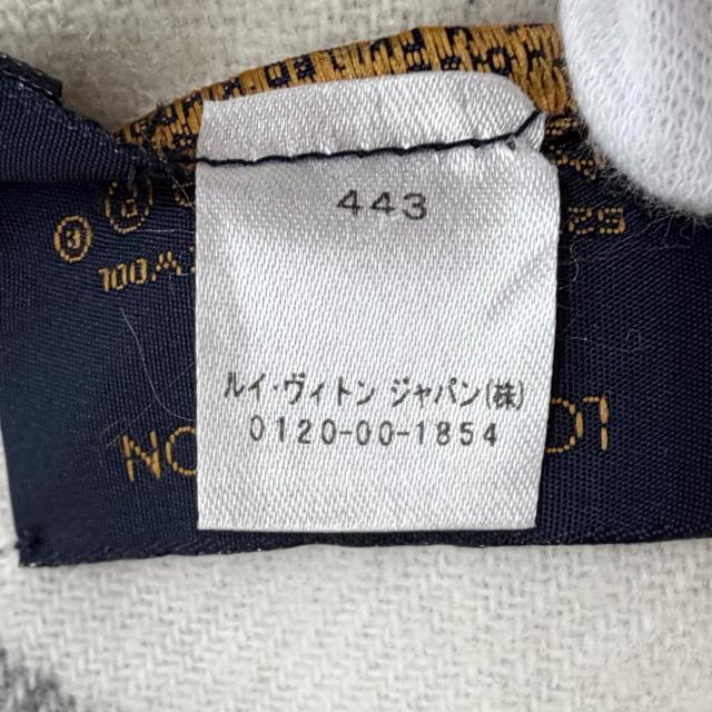 極美品◇LOUIS VUITTON ルイヴィトン M73455 エシャルプ・モノグラムキャピタル カシミヤ ウール フリンジ付 マフラー 英国製 正規品_9