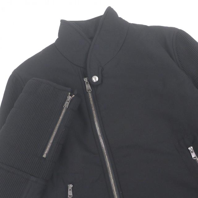 極美品□YVES SAINT LAURENT イヴ・サンローラン 291829 ステファノピラーティ期 裏地ビッグYSL ジャケット 黒 44 イタリア製 正規品_1