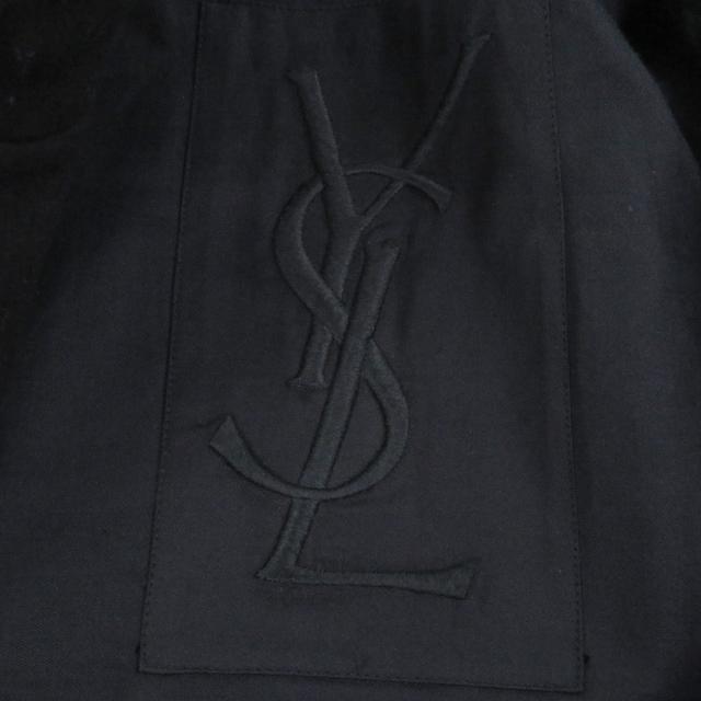 極美品□YVES SAINT LAURENT イヴ・サンローラン 291829 ステファノピラーティ期 裏地ビッグYSL ジャケット 黒 44 イタリア製 正規品_6
