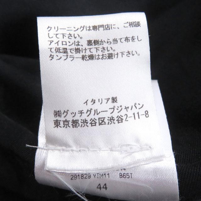 極美品□YVES SAINT LAURENT イヴ・サンローラン 291829 ステファノピラーティ期 裏地ビッグYSL ジャケット 黒 44 イタリア製 正規品_8