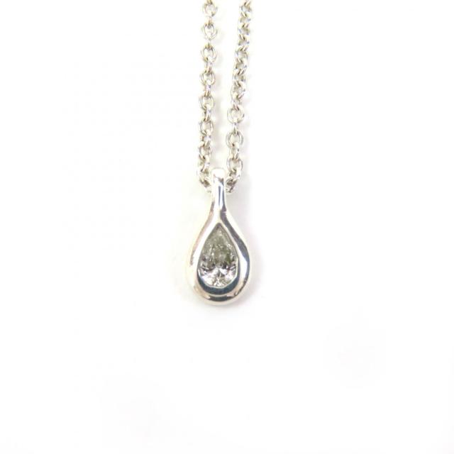 美品△TIFFANY&amp;Co. ティファニー エルサペレッティ バイザヤード ペアシェイプ ダイヤモンド AG925 ネックレス シルバー 重量1.5g