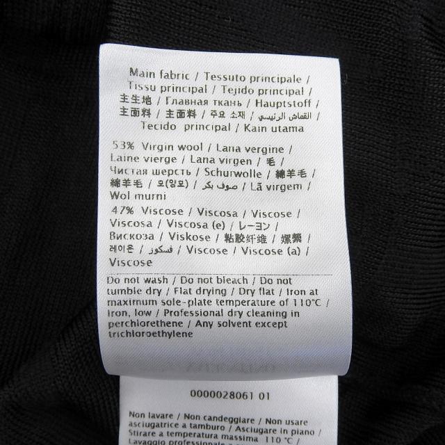 美品▲VALENTINO ヴァレンティノ VV3KC10D6LT ウール VLTNロゴ クルーネックプルオーバー ニット ブラック XL イタリア製 正規品 メンズ_6