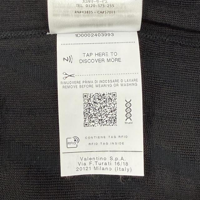美品▲VALENTINO ヴァレンティノ VV3KC10D6LT ウール VLTNロゴ クルーネックプルオーバー ニット ブラック XL イタリア製 正規品 メンズ_8