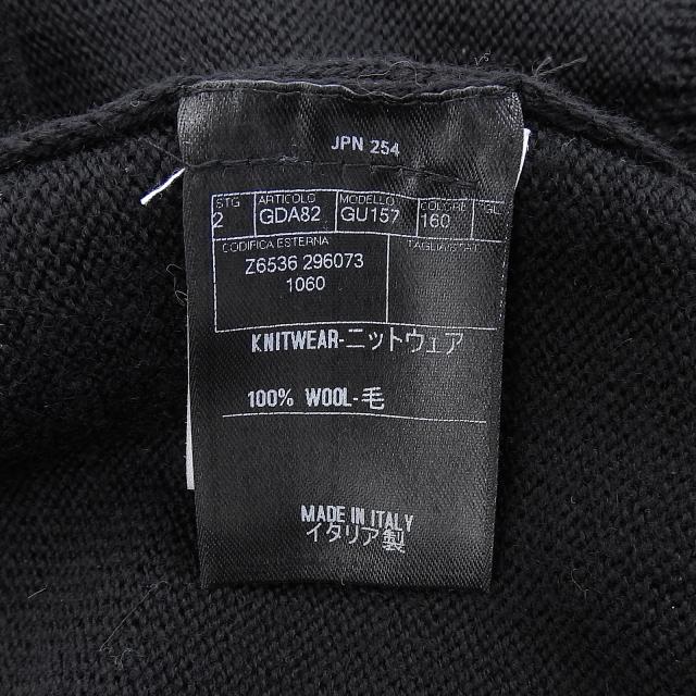 極美品▲GUCCI グッチ 296073 ウール100％ ウェブライン ZIP ロングスリーブ ドライバーズ ニット ブラック S イタリア製 正規品 メンズ_7