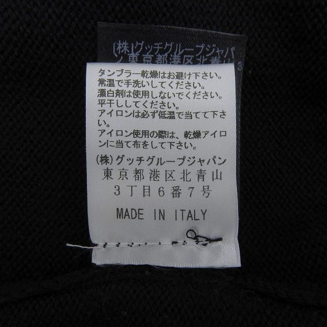 極美品▲GUCCI グッチ 296073 ウール100％ ウェブライン ZIP ロングスリーブ ドライバーズ ニット ブラック S イタリア製 正規品 メンズ_9