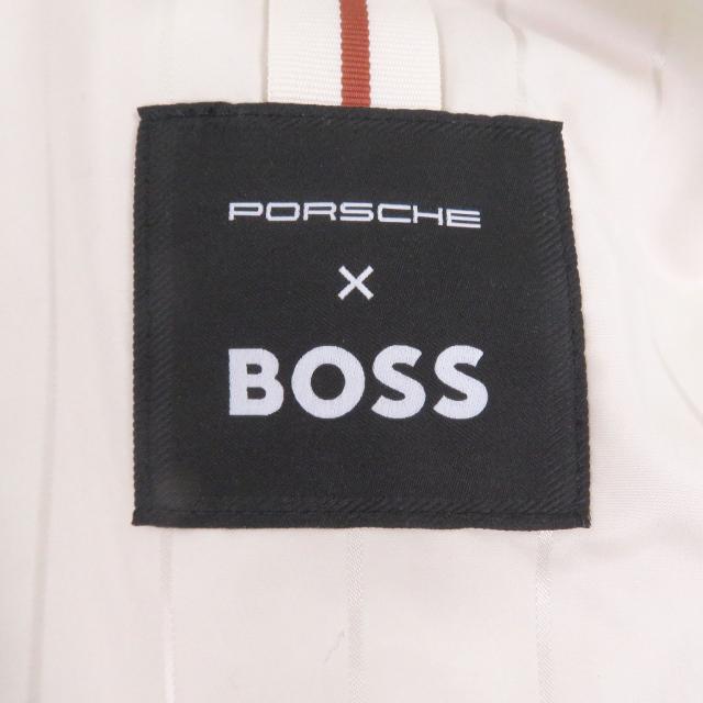 未使用品□BOSS PORSCHE ボス ポルシェ ロゴワッペン 中綿 ブルゾンジャケット ボンバージャケット アイボリー 46 正規品 メンズ_6