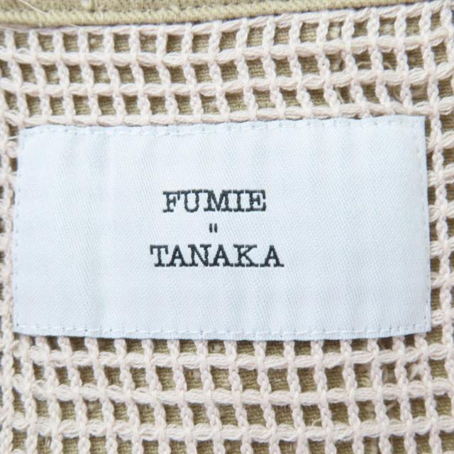 極美品☆FUMIE TANAKA フミエタナカ 23SS F23S-01 コットン100％ needle trench CO トレンチコート ベージュ 1 日本製 正規品 レディース_5