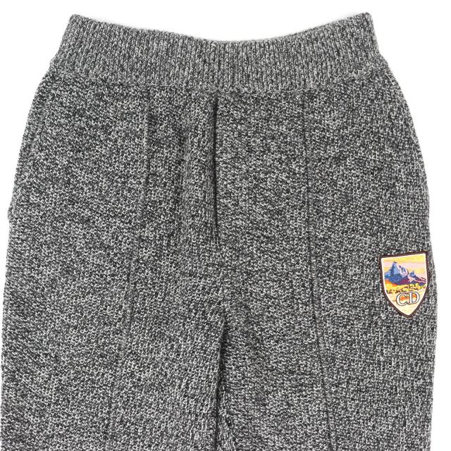 極美品△DIOR ディオール オム 293M130CT363 カシミヤ100％ ロゴワッペン ニットスウェット パンツ グレー S イタリア製 正規品 メンズ_2