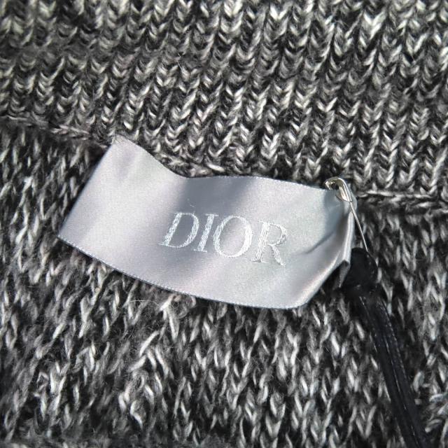 極美品△DIOR ディオール オム 293M130CT363 カシミヤ100％ ロゴワッペン ニットスウェット パンツ グレー S イタリア製 正規品 メンズ_7