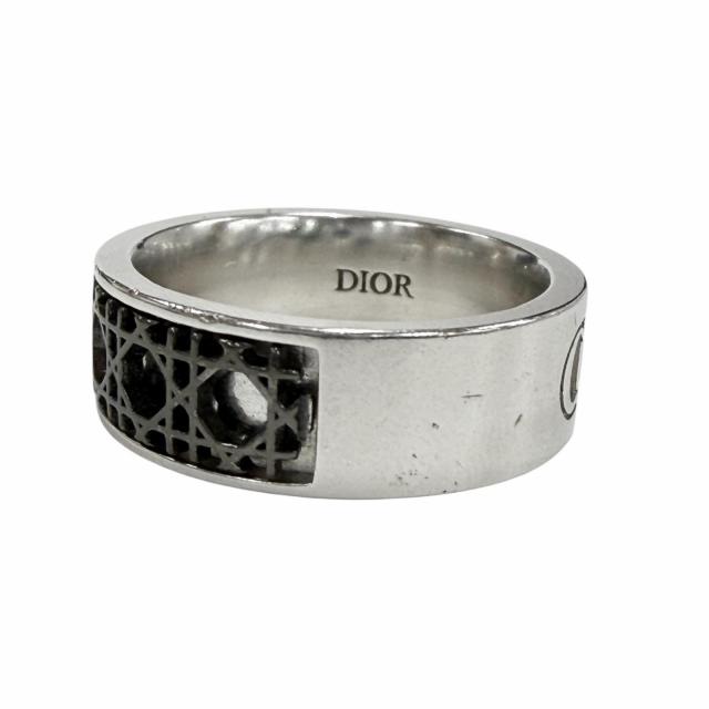 美品▼DIOR ディオール オム 25-26AW R2425HOMST カナージュ AG925 BTS ジミン着用 リング 指輪 シルバー XS JP16号 箱付き 重量7.1g_2