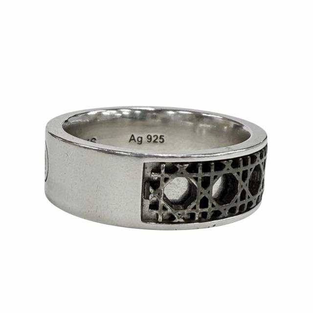 美品▼DIOR ディオール オム 25-26AW R2425HOMST カナージュ AG925 BTS ジミン着用 リング 指輪 シルバー XS JP16号 箱付き 重量7.1g_4