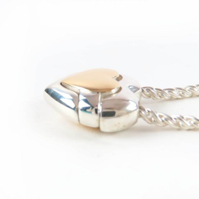 極美品☆TIFFANY&Co. ティファニー 925 パズル ハート ネックレス ペンダント シルバー ゴールド 箱・保存袋付き 重量21.62g レディース_4