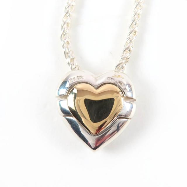 極美品☆TIFFANY&Co. ティファニー 925 パズル ハート ネックレス ペンダント シルバー ゴールド 箱・保存袋付き 重量21.62g レディース_5