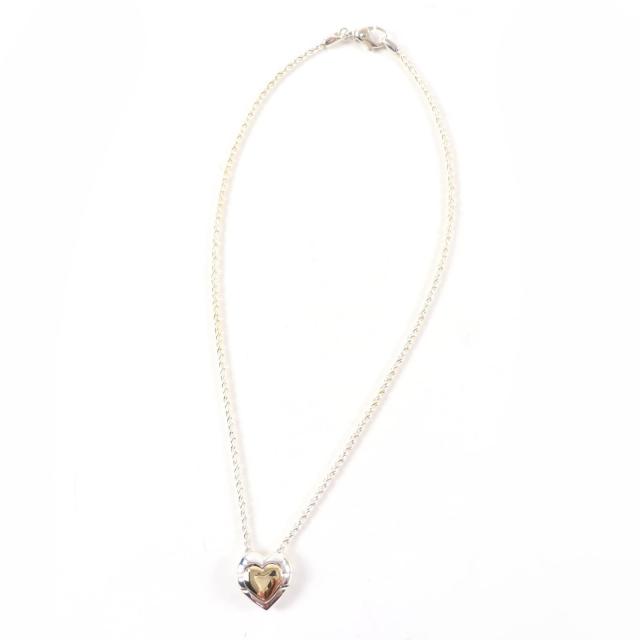極美品☆TIFFANY&Co. ティファニー 925 パズル ハート ネックレス ペンダント シルバー ゴールド 箱・保存袋付き 重量21.62g レディース_2