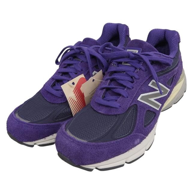 未使用品▲USA製 NEW BALANCE ニューバランス U990TB4 990V4 Purple Suede スウェードレザー スニーカー パープル 26.5 箱付き メンズ