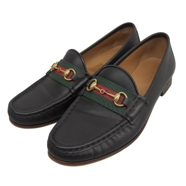 美品△GUCCI グッチ 384874 シェリーライン ホースビット レザー 