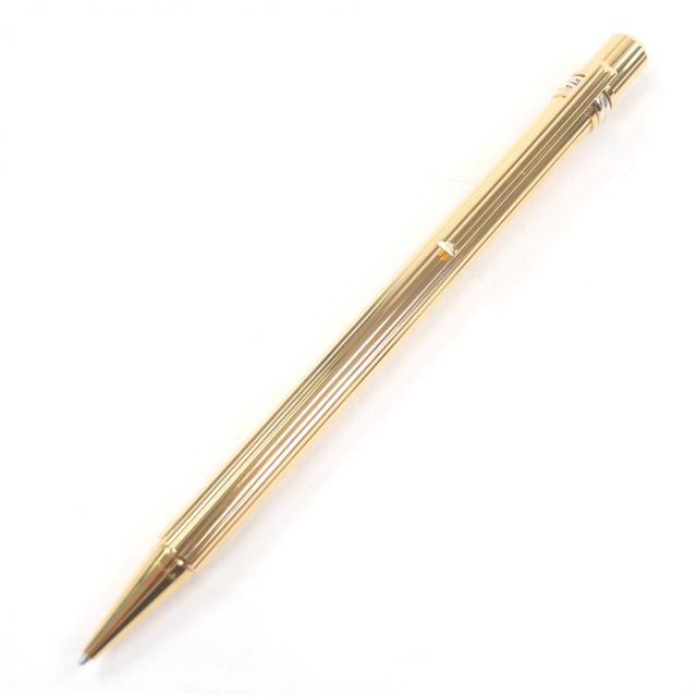 美品□Cartier カルティエ トリニティ ツイスト式 ボールペン ステーショナリー ゴールド ケース付き フランス製 メンズ 筆記確認済み