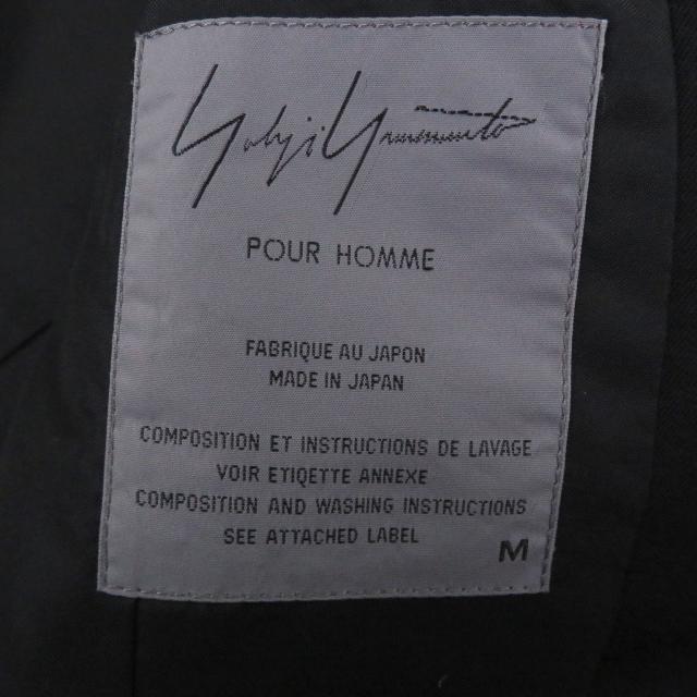 極美品□Yohji Yamamoto POUR HOMME ヨウジヤマモトプールオム HN-J53-100 1999AW 希少 デザインジャケット ブラック M 日本製 正規品_5