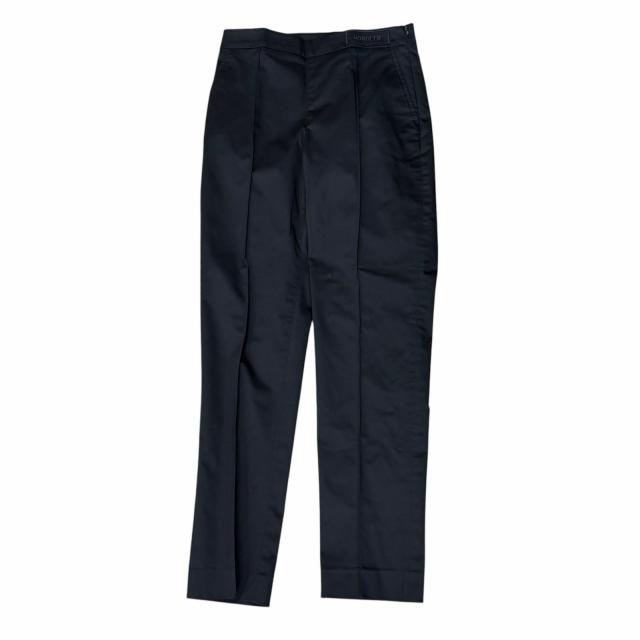 未使用品★MONCLER モンクレール 2024年製 PANTALONE ロゴ刺繍入り センタープレス コットン パンツ ブラック 40 イタリア製 正規品