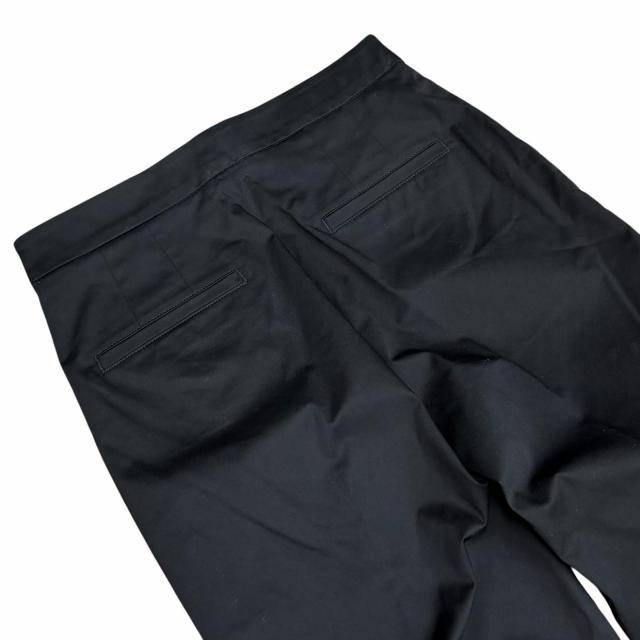 未使用品★MONCLER モンクレール 2024年製 PANTALONE ロゴ刺繍入り センタープレス コットン パンツ ブラック 40 イタリア製 正規品_3