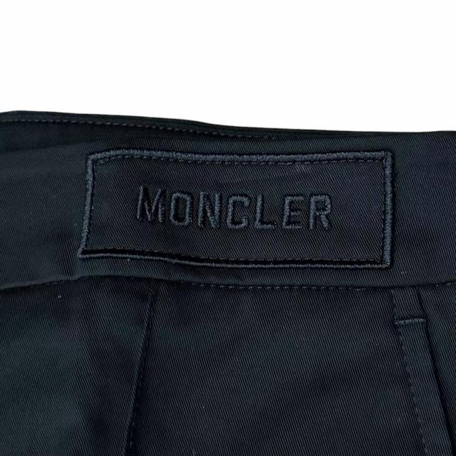 未使用品★MONCLER モンクレール 2024年製 PANTALONE ロゴ刺繍入り センタープレス コットン パンツ ブラック 40 イタリア製 正規品_5