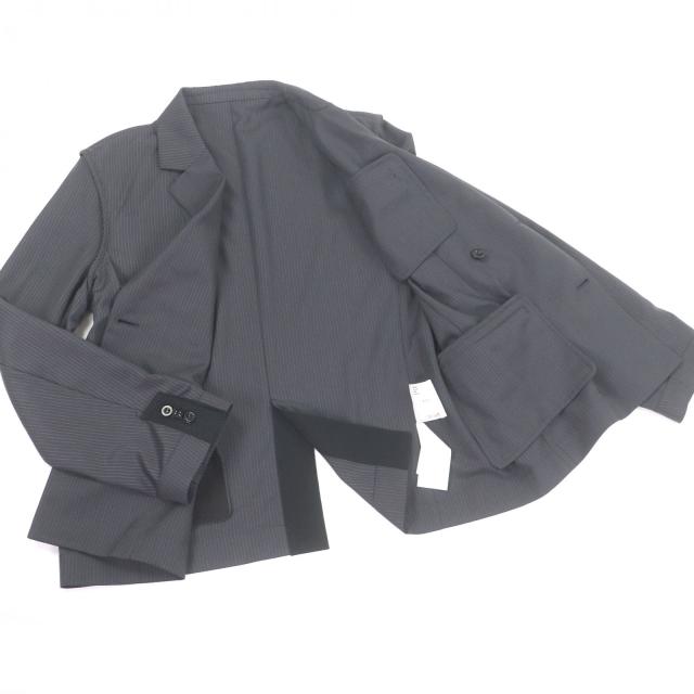 極美品□Sacai サカイ 25SS 25-03632M Doeskin Jacket ウール ストライプ柄 デザインジャケット テーラードジャケット 1 日本製 正規品_2