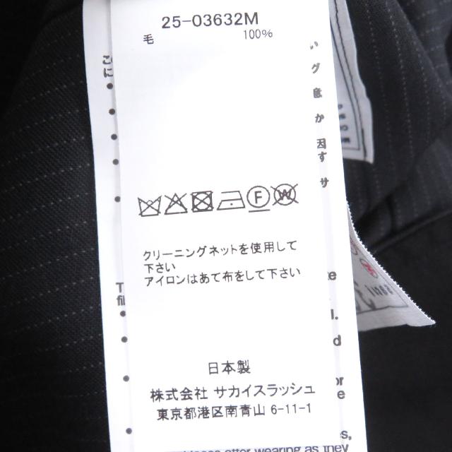 極美品□Sacai サカイ 25SS 25-03632M Doeskin Jacket ウール ストライプ柄 デザインジャケット テーラードジャケット 1 日本製 正規品_7
