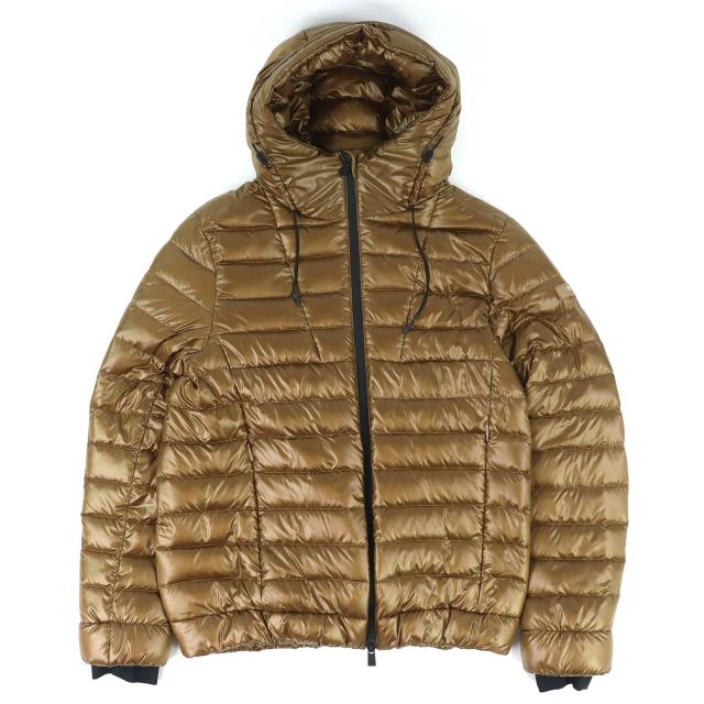 極美品△TATRAS タトラス 20AW MTLA20A4102 ALISEO アリセオ ロゴワッペン フード付 ライトダウンジャケット ベージュ 03 正規品 メンズ